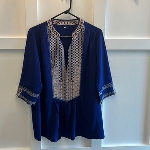Royal blue blouse, size L